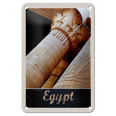 Targa in metallo da viaggio 12x18 cm Egitto Africa simboli piramidali cartello festivo