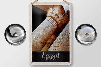 Signe de voyage en étain 12x18cm, symboles de la pyramide d'egypte et d'afrique, signe de vacances 2
