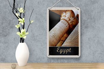 Signe de voyage en étain 12x18cm, symboles de la pyramide d'egypte et d'afrique, signe de vacances 4