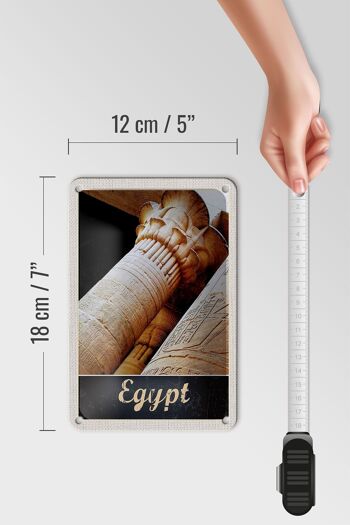 Signe de voyage en étain 12x18cm, symboles de la pyramide d'egypte et d'afrique, signe de vacances 5