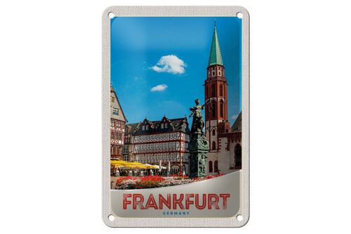 Blechschild Reise 12x18cm Frankfurt Deutschland Altstadt Urlaub Schild