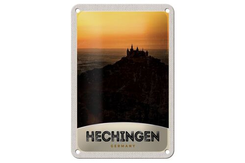 Blechschild Reise 12x18cm Hechingen Burg Hohenzoller Urlaub Schild