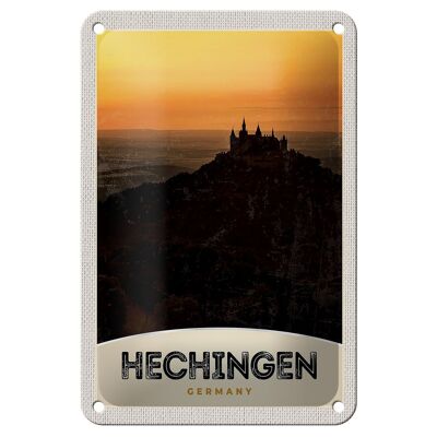 Blechschild Reise 12x18cm Hechingen Burg Hohenzoller Urlaub Schild