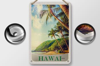 Panneau de voyage en étain, 12x18cm, hawaï, états-unis, île américaine, plage, mer 2