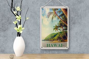 Panneau de voyage en étain, 12x18cm, hawaï, états-unis, île américaine, plage, mer 4