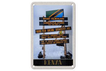 Panneau de voyage en étain, 12x18cm, Kenya, afrique, mont Kilimandjaro, 5895 M 1
