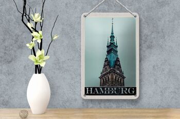 Panneau de voyage en étain 12x18cm, panneau d'architecture d'église de hambourg, allemagne 4