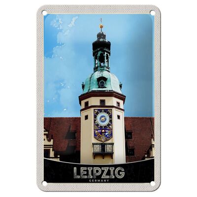 Blechschild Reise 12x18cm Leipzig Deutschland Kirche Stadttour Schild
