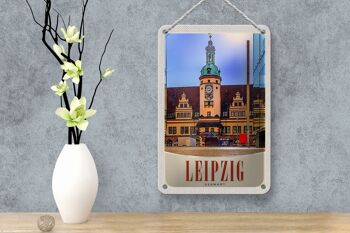 Panneau de voyage en étain 12x18cm, panneau d'architecture d'église de Leipzig, allemagne 4