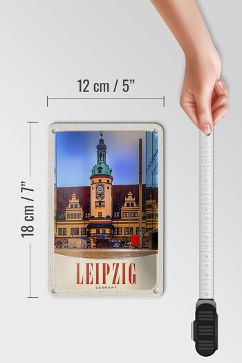 Panneau de voyage en étain 12x18cm, panneau d'architecture d'église de Leipzig, allemagne 5