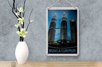 Signe de voyage en étain, 12x18cm, signe de gratte-ciel de Kuala Lumpur, malaisie 4