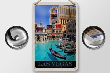 Panneau de voyage en étain 12x18cm, tour en bateau de Las Vegas, panneau américain de Casino américain 2