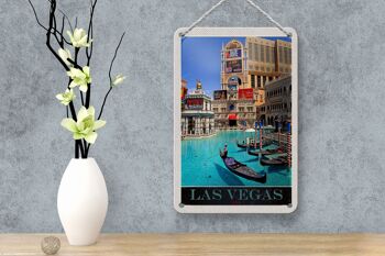 Panneau de voyage en étain 12x18cm, tour en bateau de Las Vegas, panneau américain de Casino américain 4
