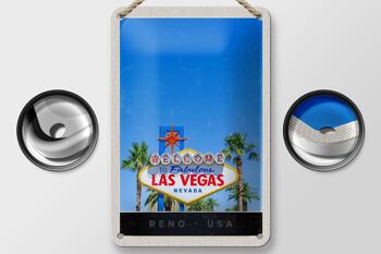 Panneau de voyage en étain, 12x18cm, Las Vegas, Nevada, Amérique, USA, Casino 2