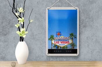 Panneau de voyage en étain, 12x18cm, Las Vegas, Nevada, Amérique, USA, Casino 4