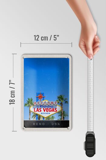 Panneau de voyage en étain, 12x18cm, Las Vegas, Nevada, Amérique, USA, Casino 5
