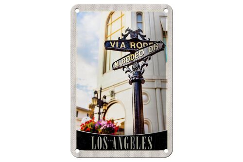 Blechschild Reise 12x18cm Los Angeles Amerika USA Trip Urlaub Schild