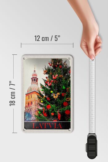 Panneau de voyage en étain, 12x18cm, lettonie, Europe, noël, hiver 5