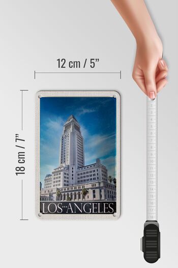 Panneau de voyage en étain, 12x18cm, Los Angeles, états-unis, Amérique, panneau de grande hauteur 5