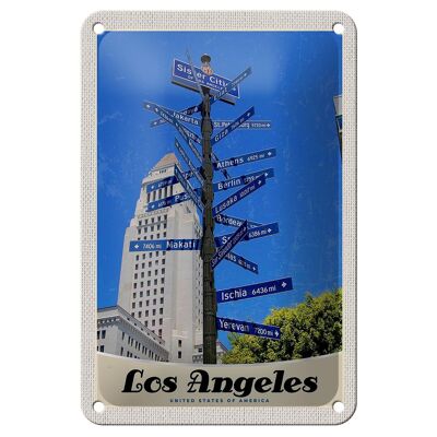 Blechschild Reise 12x18cm Los Angeles USA Amerika Sister Citis Schild