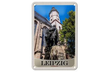 Signe en étain de voyage 12x18cm, Sculpture de Leipzig, signe de Johann Sebastian Bach 1
