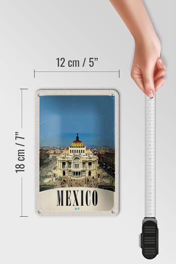 Panneau de voyage en étain 12x18cm, panneau de construction médiéval du mexique, des états-unis et des états-unis 5