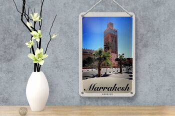 Signe de voyage en étain, 12x18cm, signe de Culture de marrakech, maroc 4