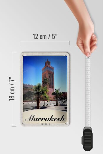 Signe de voyage en étain, 12x18cm, signe de Culture de marrakech, maroc 5