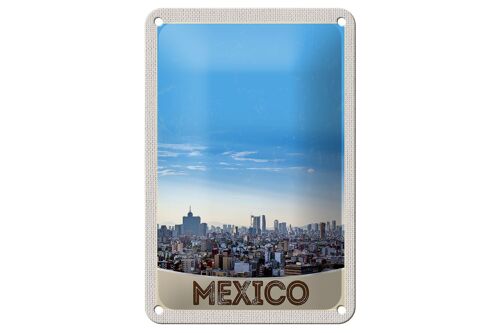 Blechschild Reise 12x18cm Aussicht auf Mexiko Amerika USA Urlaub Schild