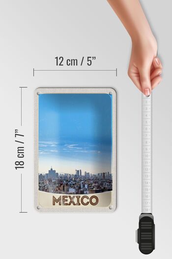 Panneau de voyage en étain, 12x18cm, vue du mexique, amérique, états-unis, signe de vacances 5