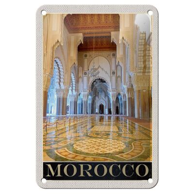 Targa in metallo da viaggio 12x18 cm Marocco Africa Medina Cartello natalizio
