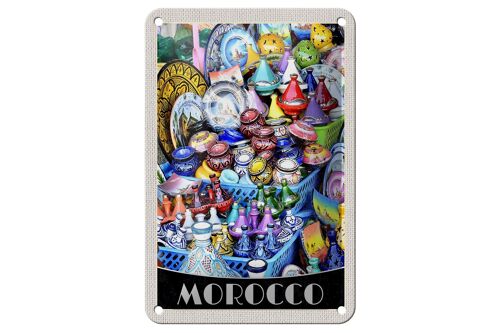 Blechschild Reise 12x18cm Marokko Afrika Kultur Orientalisch Schild