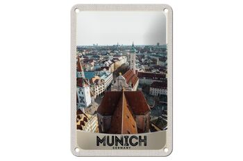 Panneau de voyage en étain 12x18cm, panneau d'église de la vieille ville de Munich, en allemagne 1