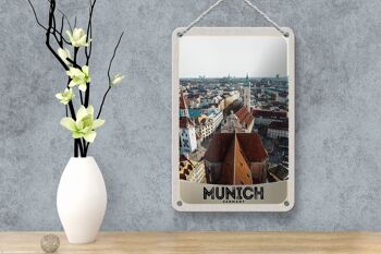 Panneau de voyage en étain 12x18cm, panneau d'église de la vieille ville de Munich, en allemagne 4