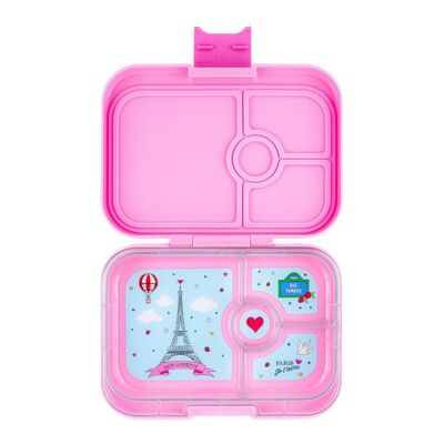 Yumbox Panino bento lunchbox 4-sections leak free - Fifi Pink / Paris je t'aime
