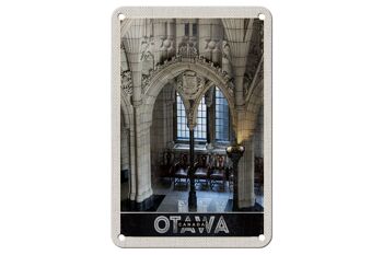 Panneau de voyage en étain 12x18cm, panneau de Sculpture intérieure d'église d'Ottawa Canada 1