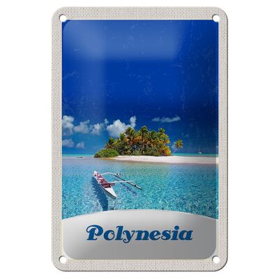 Cartel de chapa de viaje, 12x18cm, Polinesia, Dream Island, Australia, cartel de barco