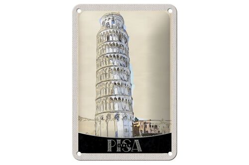 Blechschild Reise 12x18cm Pisa Italien Schiefer Turm Architektur Schild