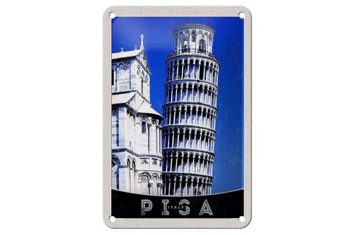 Blechschild Reise 12x18cm Pisa Italien Schiefer Turm von Pisa Schild