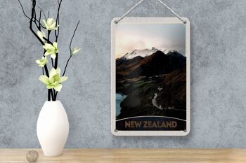 Panneau de voyage en étain, 12x18cm, montagne de nouvelle-zélande, île, ville, panneau de rue 4