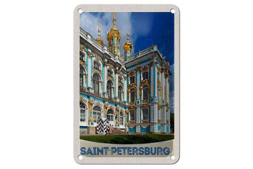 Blechschild Reise 12x18cm Saint Petersburg Russland Architektur Schild