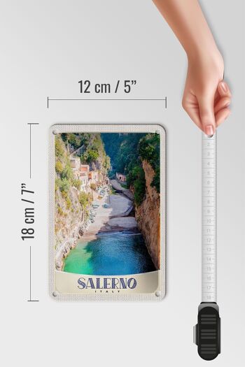 Panneau de voyage en étain, 12x18cm, île de Salerne, bateau naturel, plage, panneau solaire 5