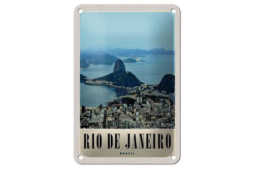 Blechschild Reise 12x18cm Rio de Janeiro Brasilien Amerika Stadt Schild