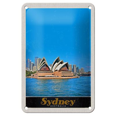 Blechschild Reise 12x18cm Sydney Australien Oper Haus Urlaub Schild