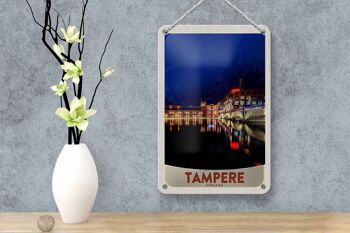 Panneau de voyage en étain 12x18cm, panneau de soirée de ville de Tampere, finlande et Europe 4