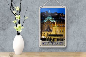 Panneau de voyage en étain, 12x18cm, panneau de soirée du château de Stuttgart, allemagne 4