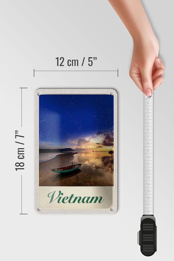 Panneau de voyage en étain, 12x18cm, Vietnam, asie, bateau, mer, Nature, vacances 5