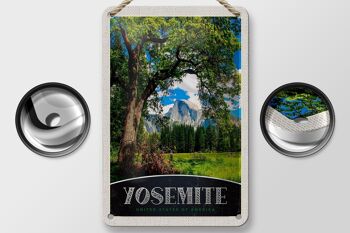 Panneau de voyage en étain, 12x18cm, Yosemite America, arbres naturels, montagnes 2