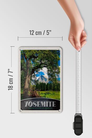 Panneau de voyage en étain, 12x18cm, Yosemite America, arbres naturels, montagnes 5