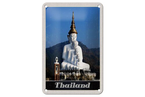 Blechschild Reise 12x18cm Thailand Natur Wald Tempel Gott Schild